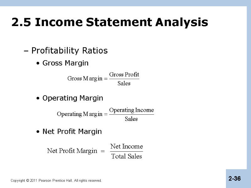 2.5 Income Statement Analysis Profitability Ratios Gross Margin   Operating Margin Net Profit